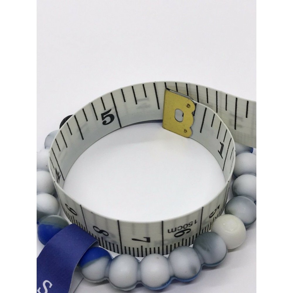 Lokai Find Your Balance Bracelet Blue Gray And White Discovery Size Small - Picture 5 of 5